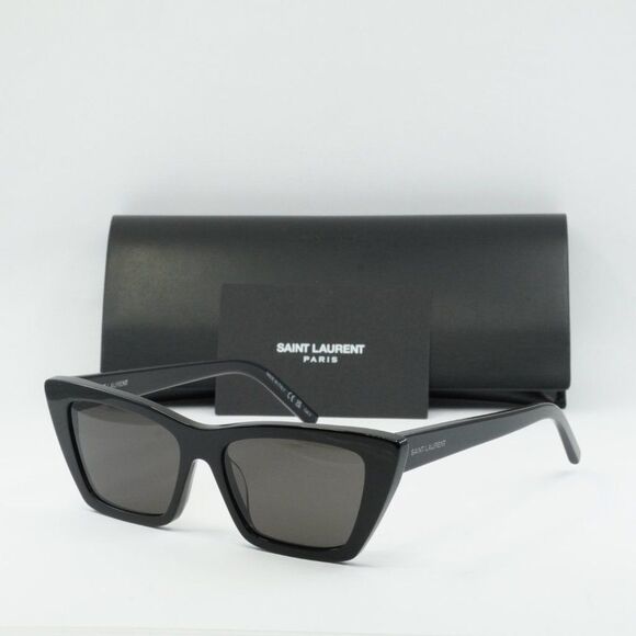 💯 NEW SAINT LAURENT SL276 MICA 001 BLACK GREY SUNGLASSES - Picture 14 of 14